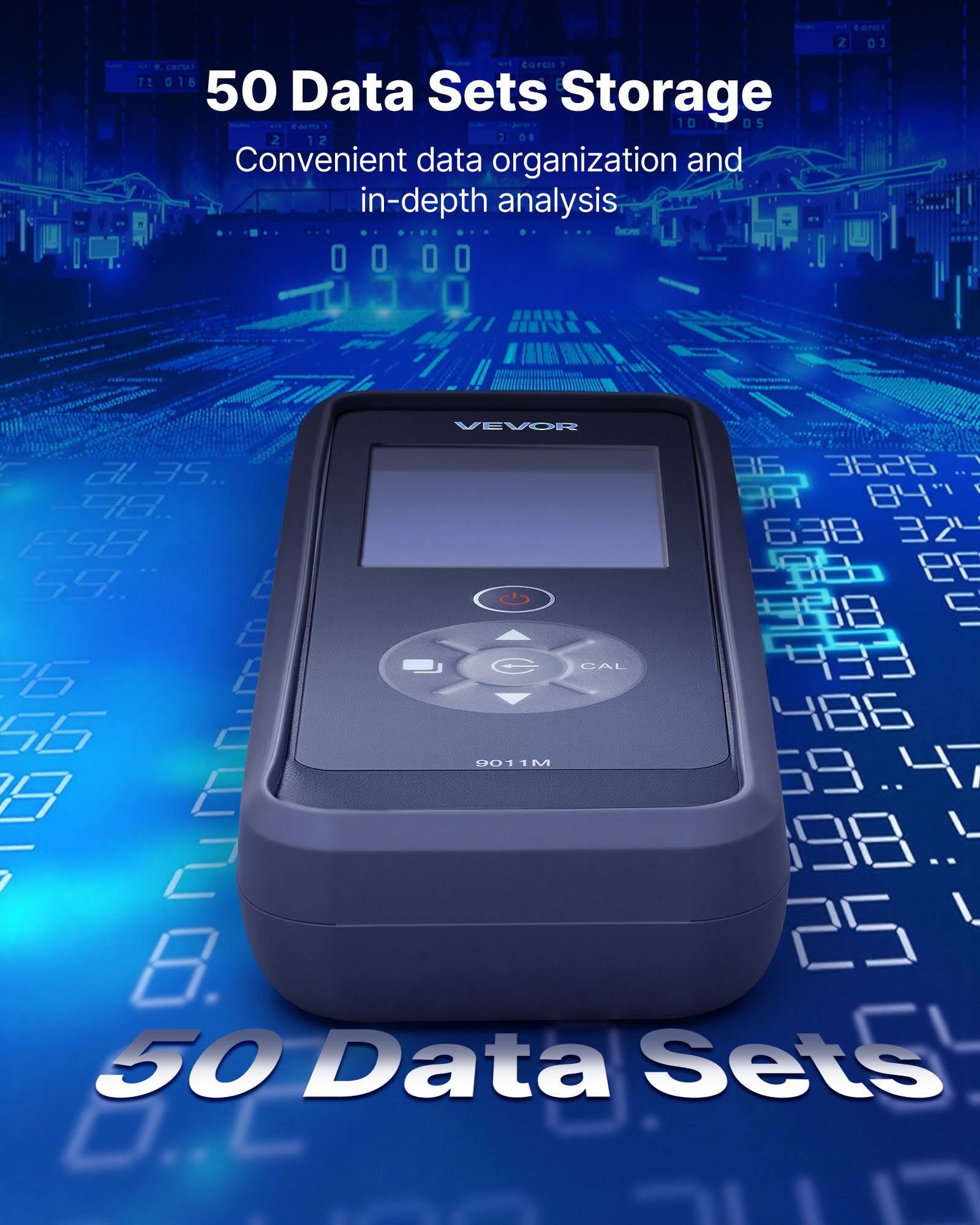 50 Data Sets Storage  
Convenient data organization and in-depth analysis