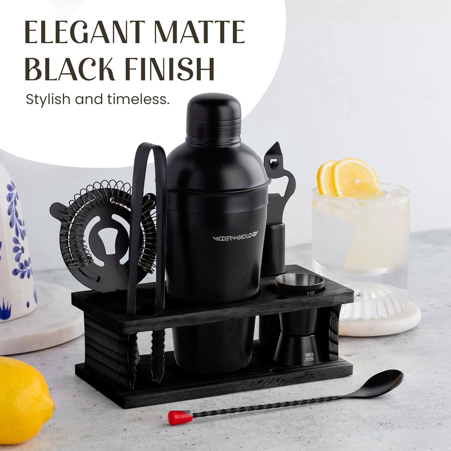 Zulay Kitchen Cocktail Shaker Bartender Kit - Thumbnail 5