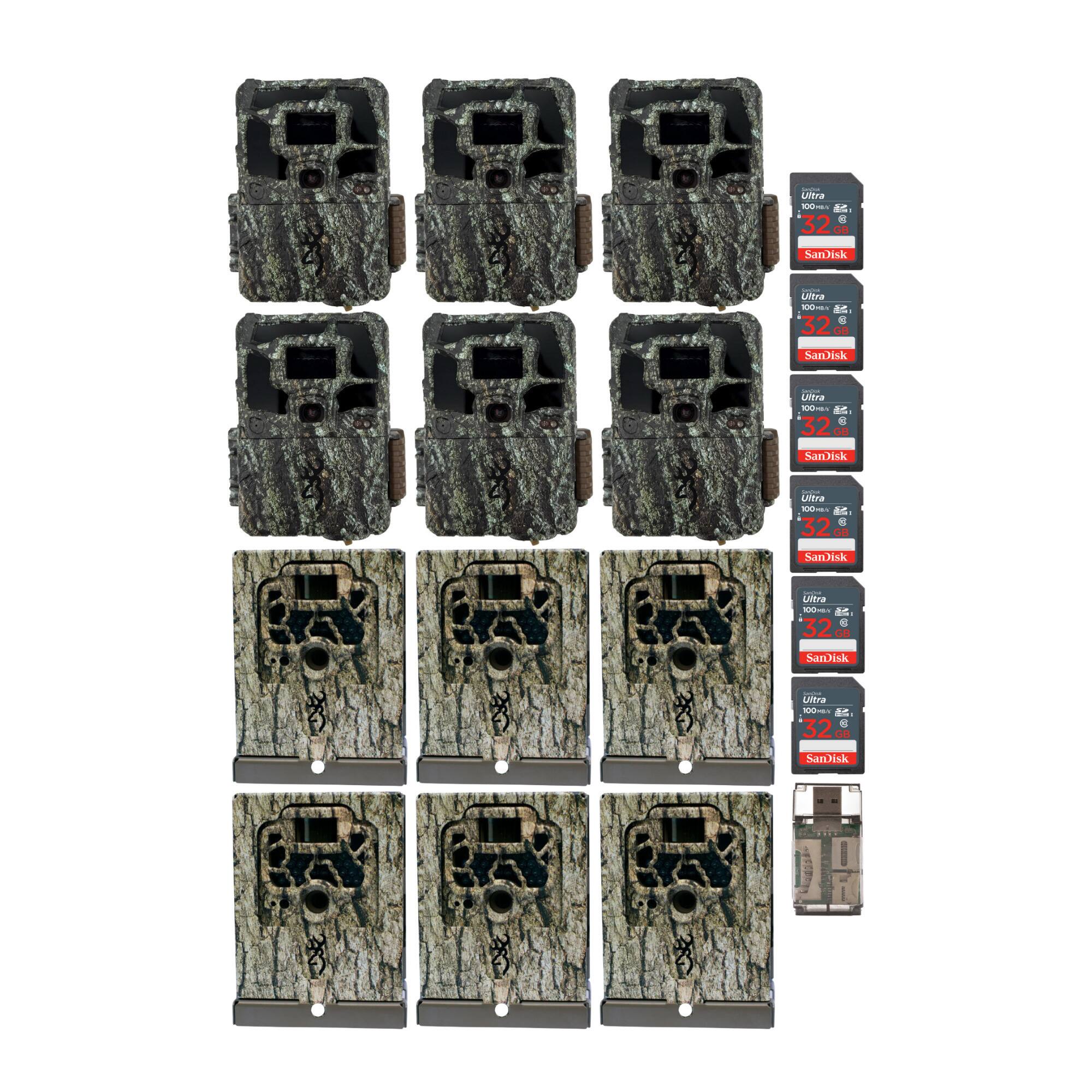 Browning - Dark Ops Pro X Trail Camera w/Memory Card, Security Box Bundle (6-Pack)
