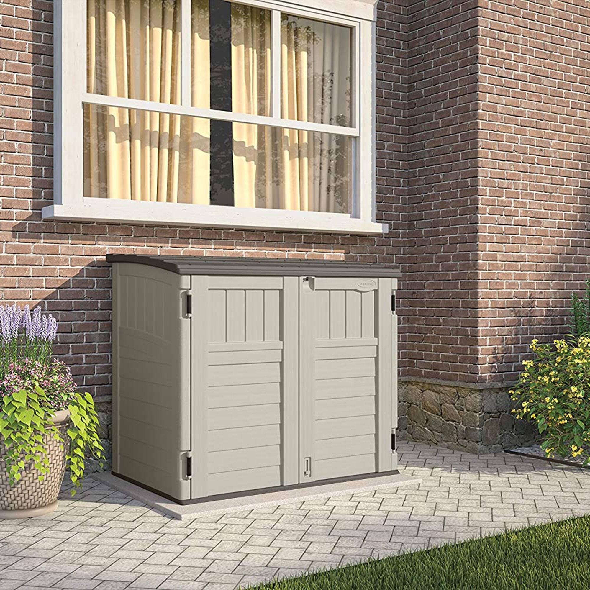 Alt View 3. Suncast - Suncast BMS2500 Horizontal Outdoor Storage Shed, 2 Pack BMSBSKT2PK Basket, Black - Ivory.