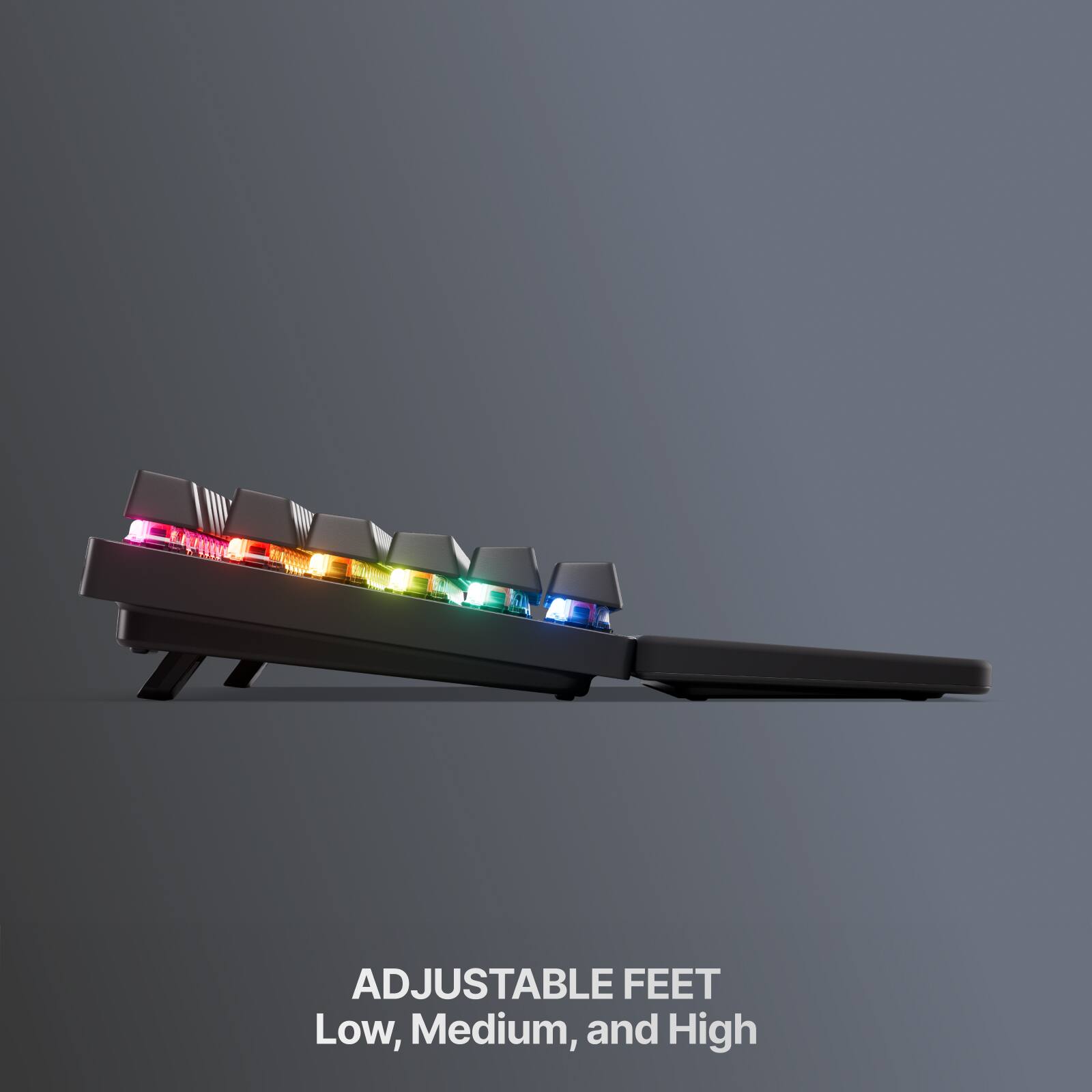 ADJUSTABLE FEET  
Low, Medium, and High