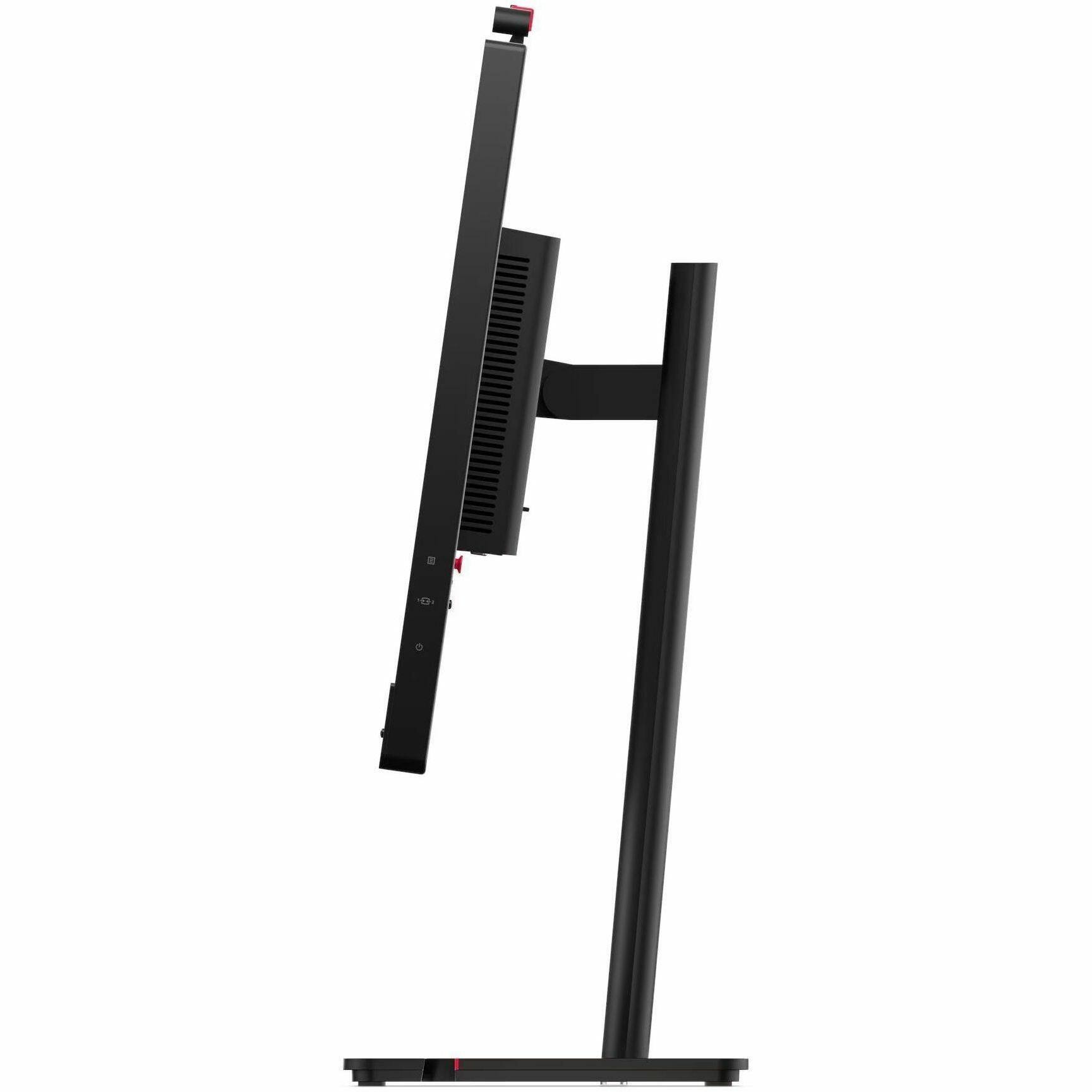 Alt View 4. Lenovo - Lenovo ThinkVision T24-4v 24" Class Webcam Full HD LED Monitor - 16:9 - Eclipse Black - 23.8" Viewable - In-plane - Eclipse Black.