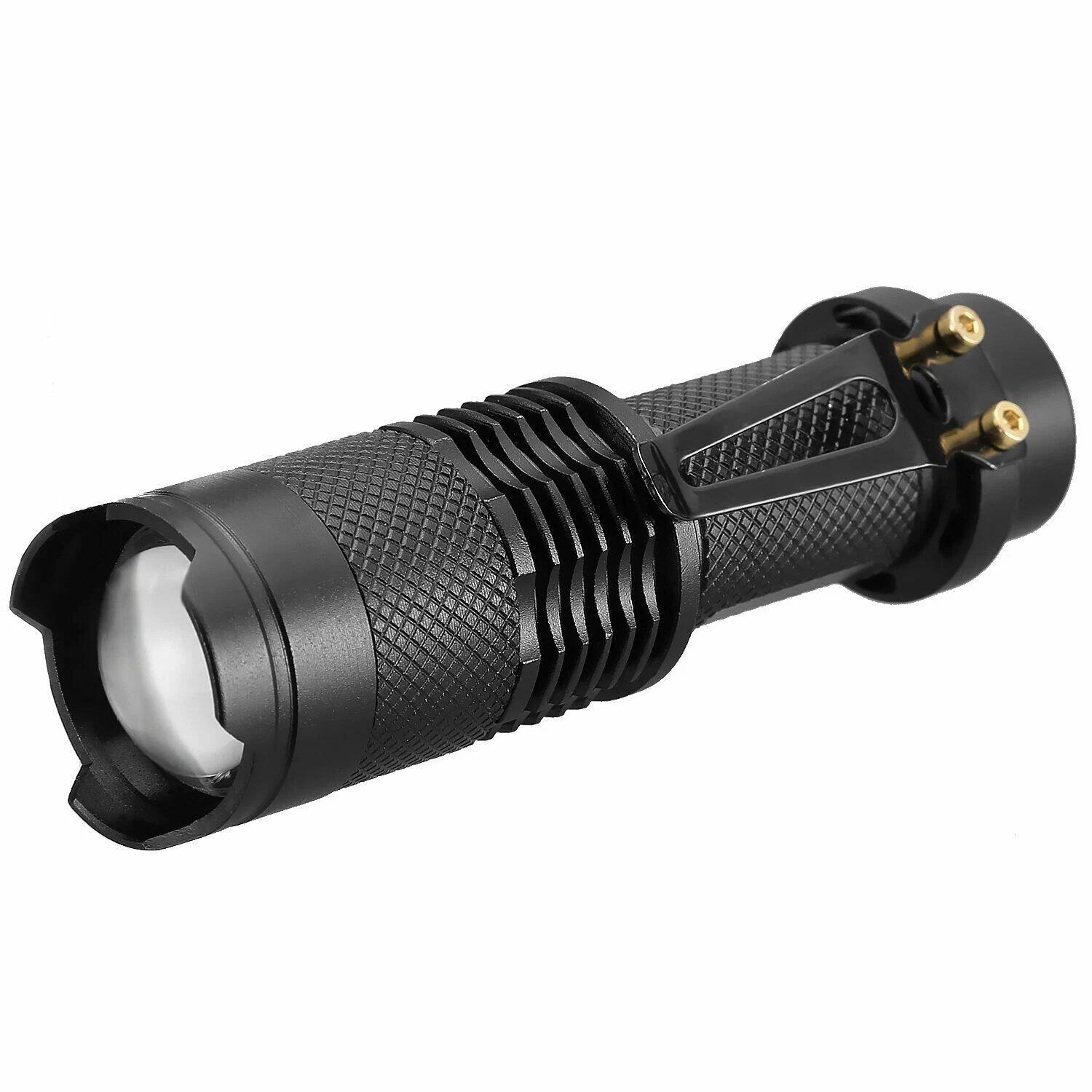 Left. Home Collection - 5x  Military Mini LED Flashlight Police Torch Lamp – Compact Tactical Set.