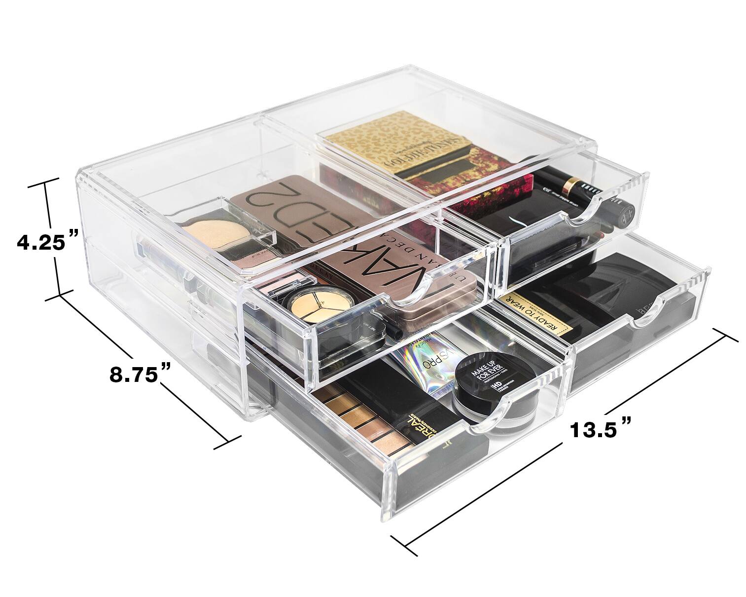 Sure, here is the corrected and grouped text:

- 4.25"
- 8.75"
- 13.5"

- GOLDIET
- IW BAITU ED2
- ANDECA DECA NF
- H n WEAR
- READTOWEAR
- TO N READY
- PEIUEN
- PiI
- SPRO
- MAKE UP FOREVER
- D a REAL