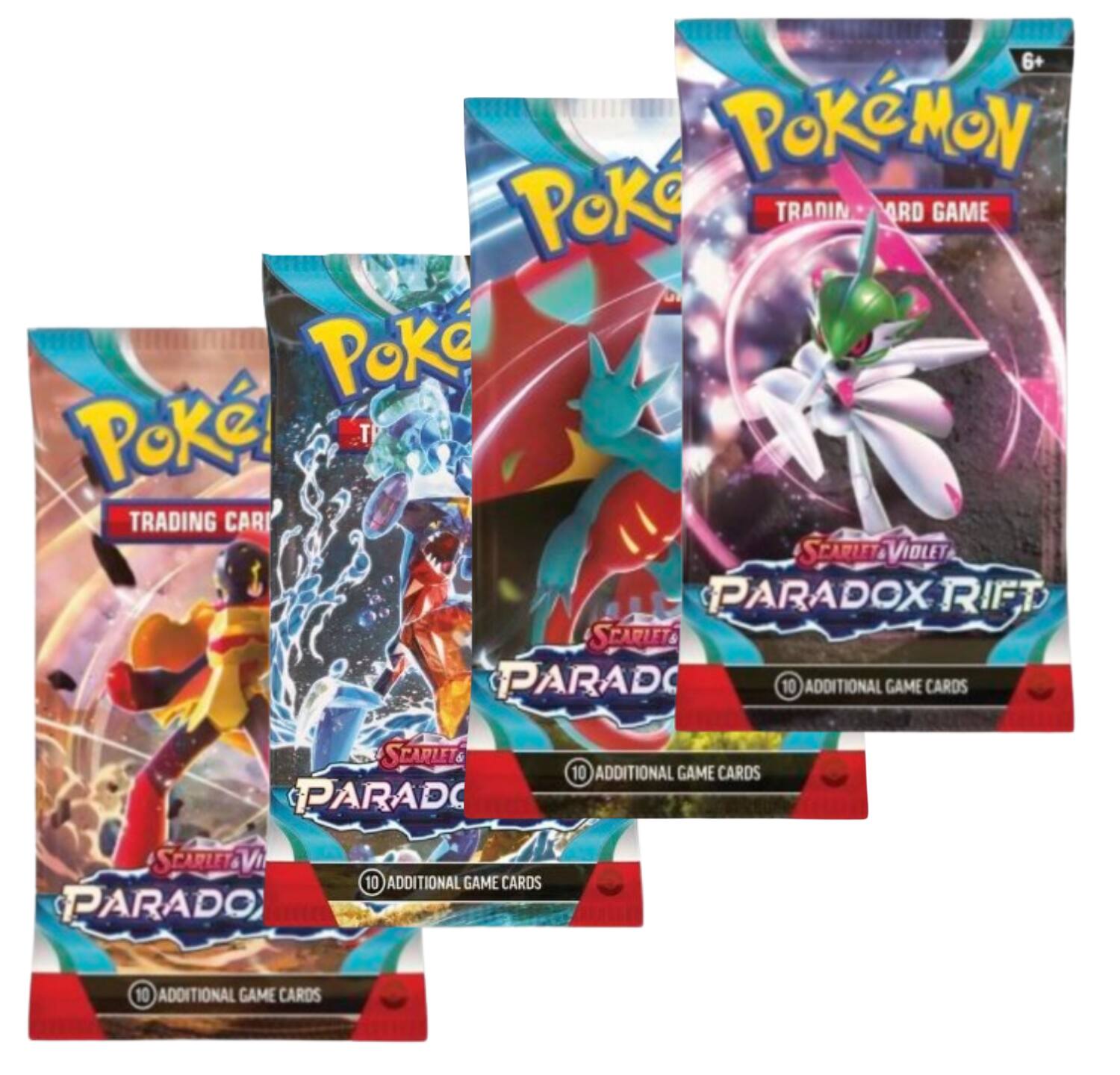 6+ Pokémon Trading Card Game  
Pokémon Trading Card Game  
Scarlet & Violet  
Paradox Rift  
10 Additional Game Cards  
10 Additional Game Cards  
10 Additional Game Cards  
10 Additional Game Cards