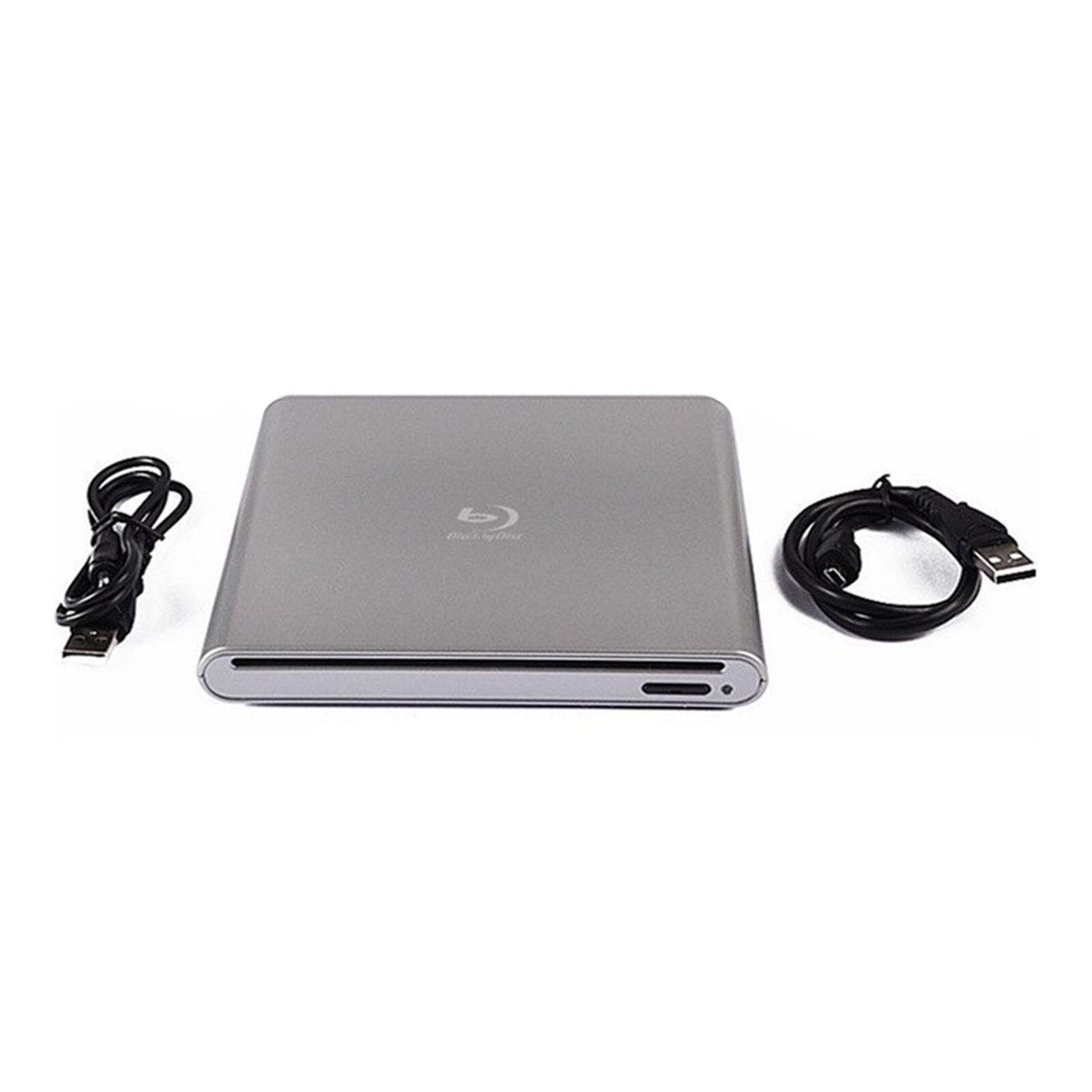 Alt View 6. Topteng - 6X USB 3.0 External Blu-ray Burner - Slot-in BD/DVD/CD RW Writer, Plug & Play, 3D Playback for Laptop & Mac - Silver.