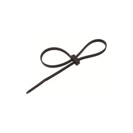 Grizzly Supply - 8" 50lb Double Loop Cable Tie 100/bag - Black