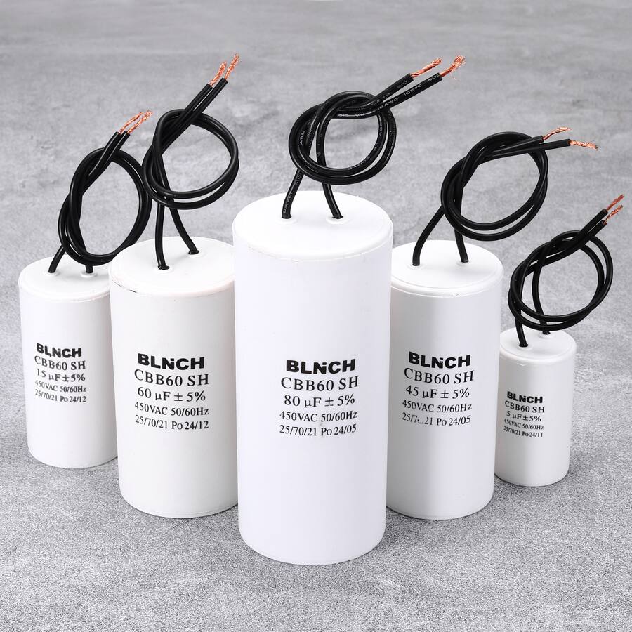 Azc Condensor Unique Bargains 2pcs 8uF CBB60 Running Capacitor, AC 450V 2 Wire for ...