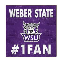 Jardine - Weber State Wildcats 10" x 10" #1 Fan Plaque - Purple