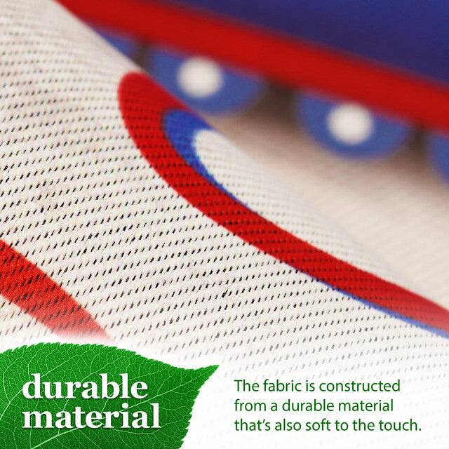 The fabric is constructed from a durable material that's also soft to the touch.