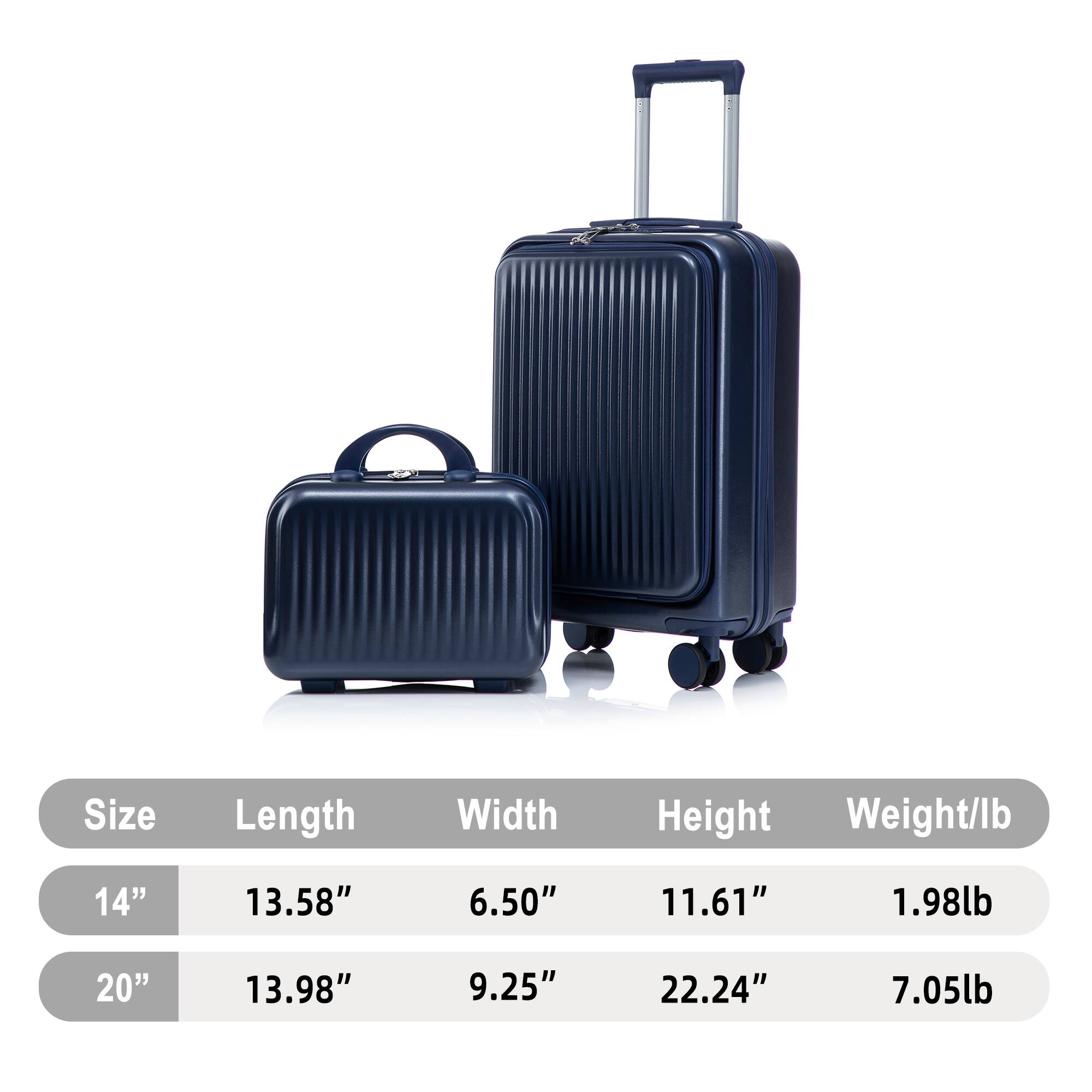 Size | Length | Width | Height | Weight/lb  
14" | 13.58" | 6.50" | 11.61" | 1.98lb  
20" | 13.98" | 9.25" | 22.24" | 7.05lb