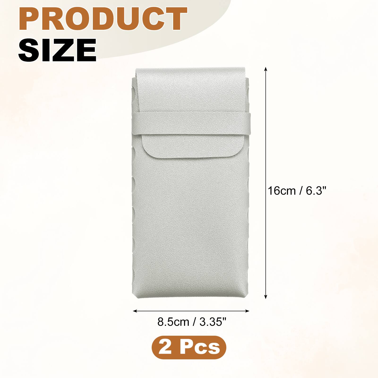PRODUCT SIZE  
16cm / 6.3"  
8.5cm / 3.35"  
2 Pcs