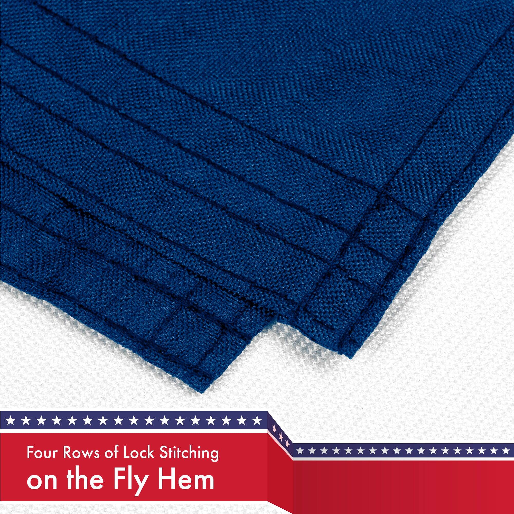 Four Rows of Lock Stitching on the Fly Hem