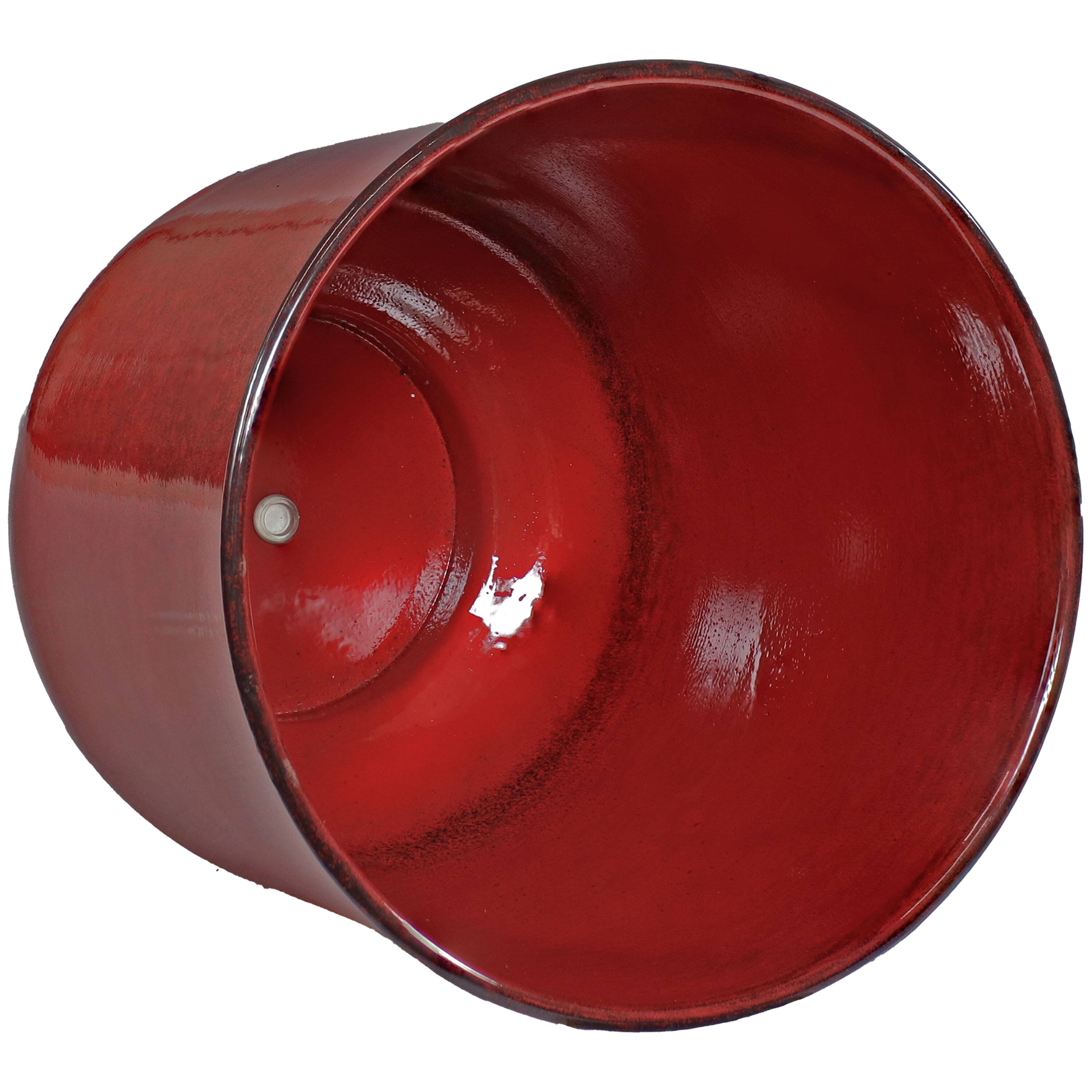 Alt View 4. Sunnydaze - Vivian Metal Planter - 11 in - Set of 4 - Ruby Glaze.