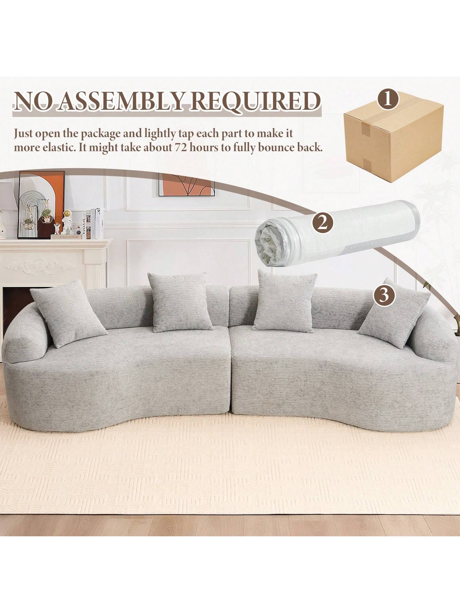 NO ASSEMBLY REQUIRED

Just open the package and lightly tap each part to make it more elastic. It might take about 72 hours to fully bounce back.

1  
2  
3