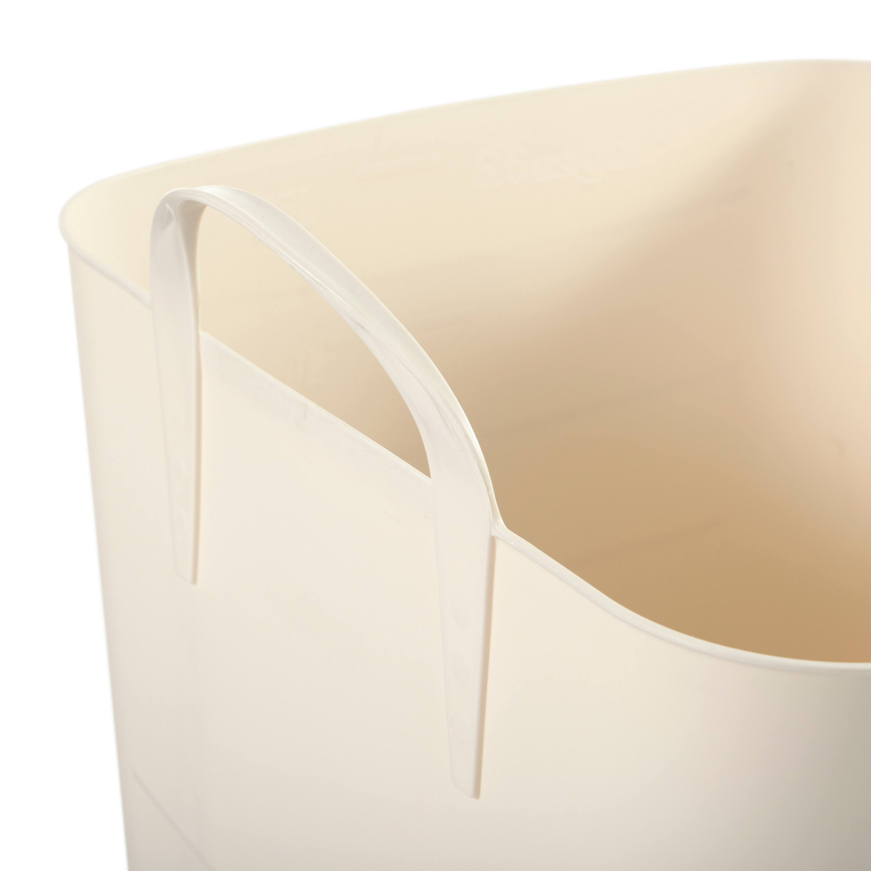 Alt View 3. Life Story - Life Story Tub Basket 6.6 Gal Plastic Storage Tote Bin w/ Carry Handles (6 Pack) - Tan.