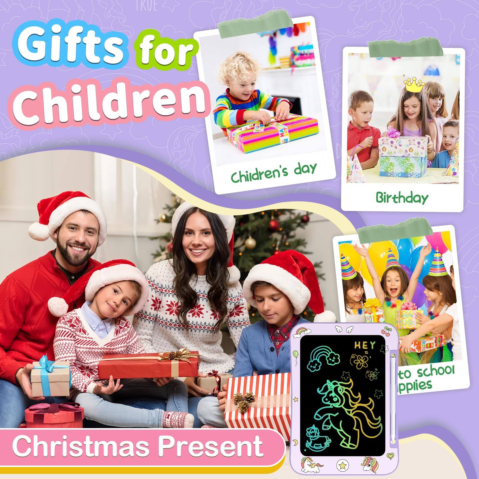 Gifts for Children

Children's day

Birthday

Christmas Present

HEY to school pplies