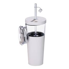 Asobu - Ict400w Marina See-through Triton Tumbler With Flexible Straw - White