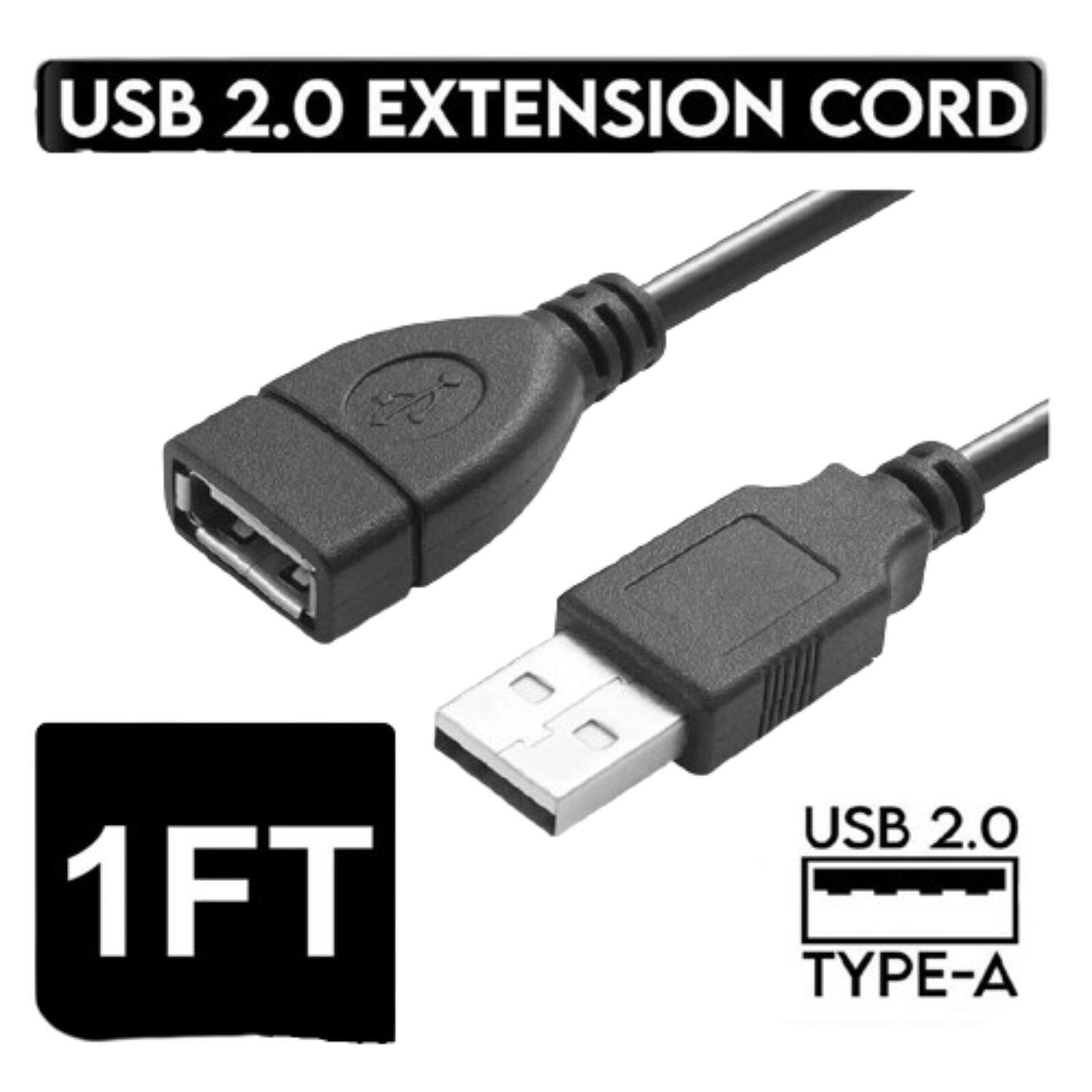 USB 2.0 EXTENSION CORD  
1FT  
USB 2.0 TYPE-A