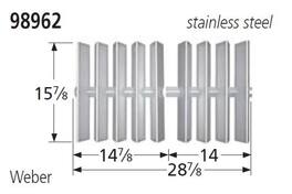 Music City Metals - MCM969896228 HEAT PLATE, SS, 15.875 X 28.875