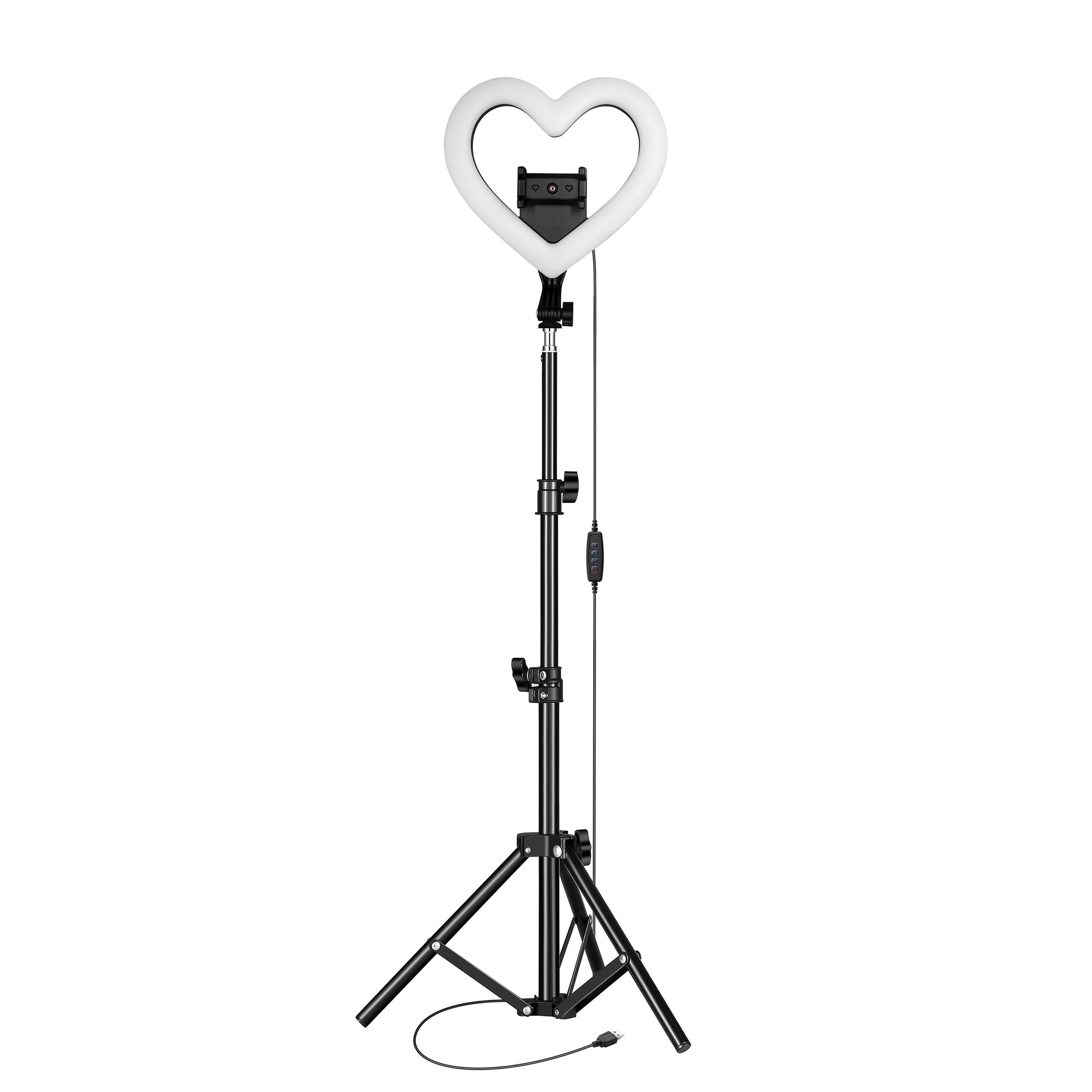 Alt View 1. Supersonic - SuperSonic Pro Live Stream Double 10 Inch Heart Ring Light with RGB.