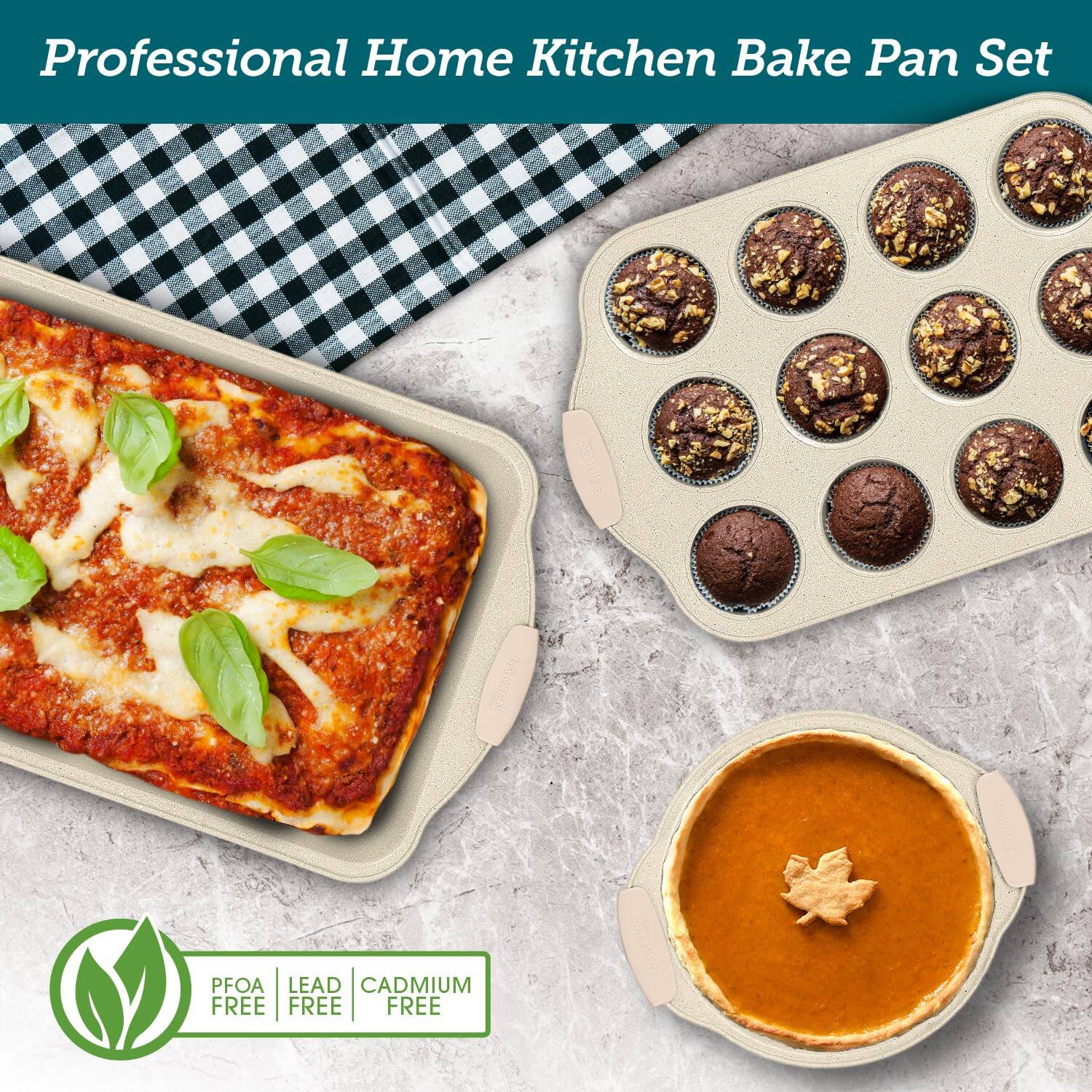 Professional Home Kitchen Bake Pan Set BARKEN ( PFOA LEAD CADMIUM FREE FREE FREE stania