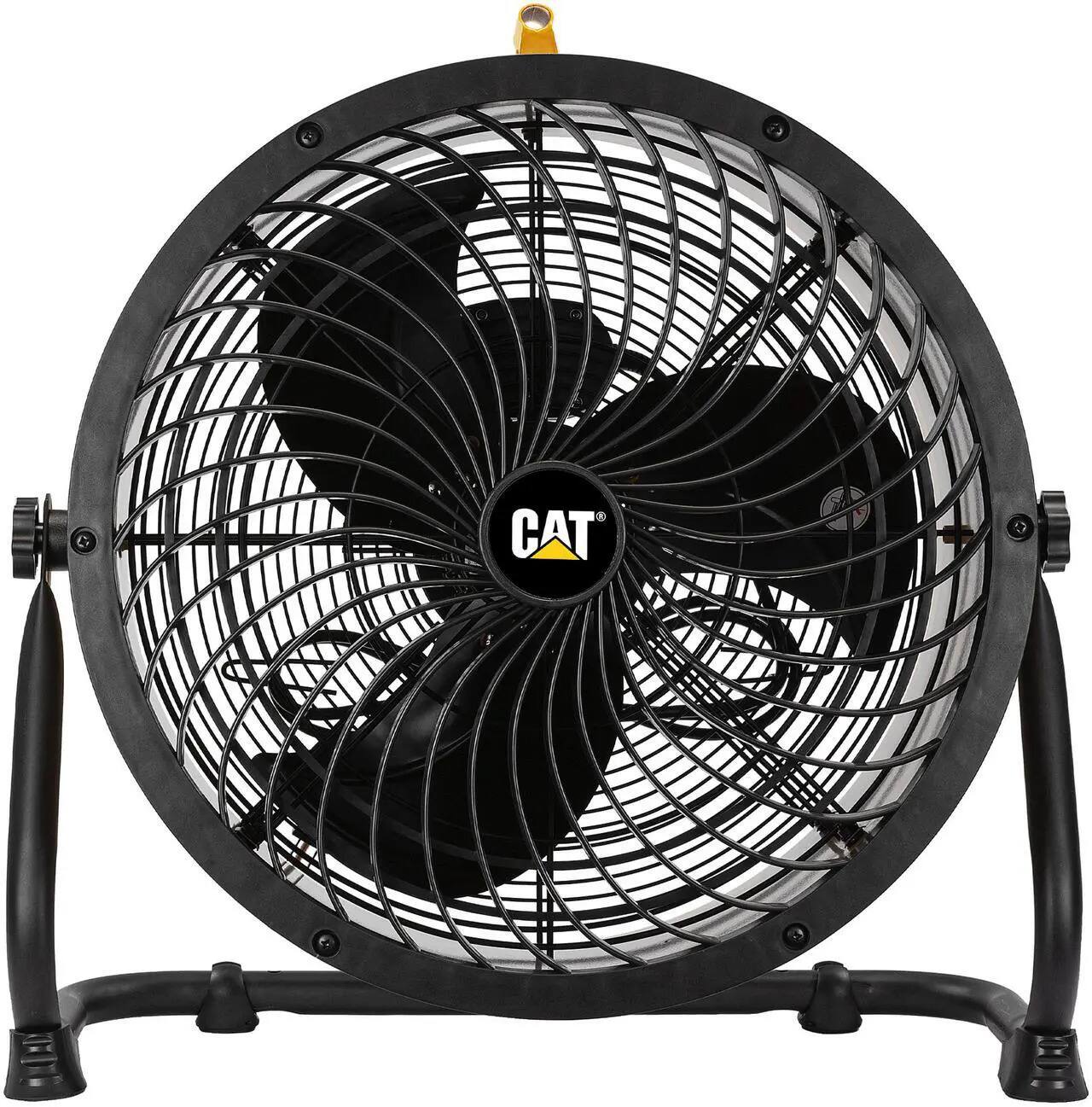 Front. Caterpillar - Caterpillar CF-HVD-18AC-YW 18" 2-in-1 Industrial Fan - 3,400 CFM - 4-Speed - 360° Adjustable.