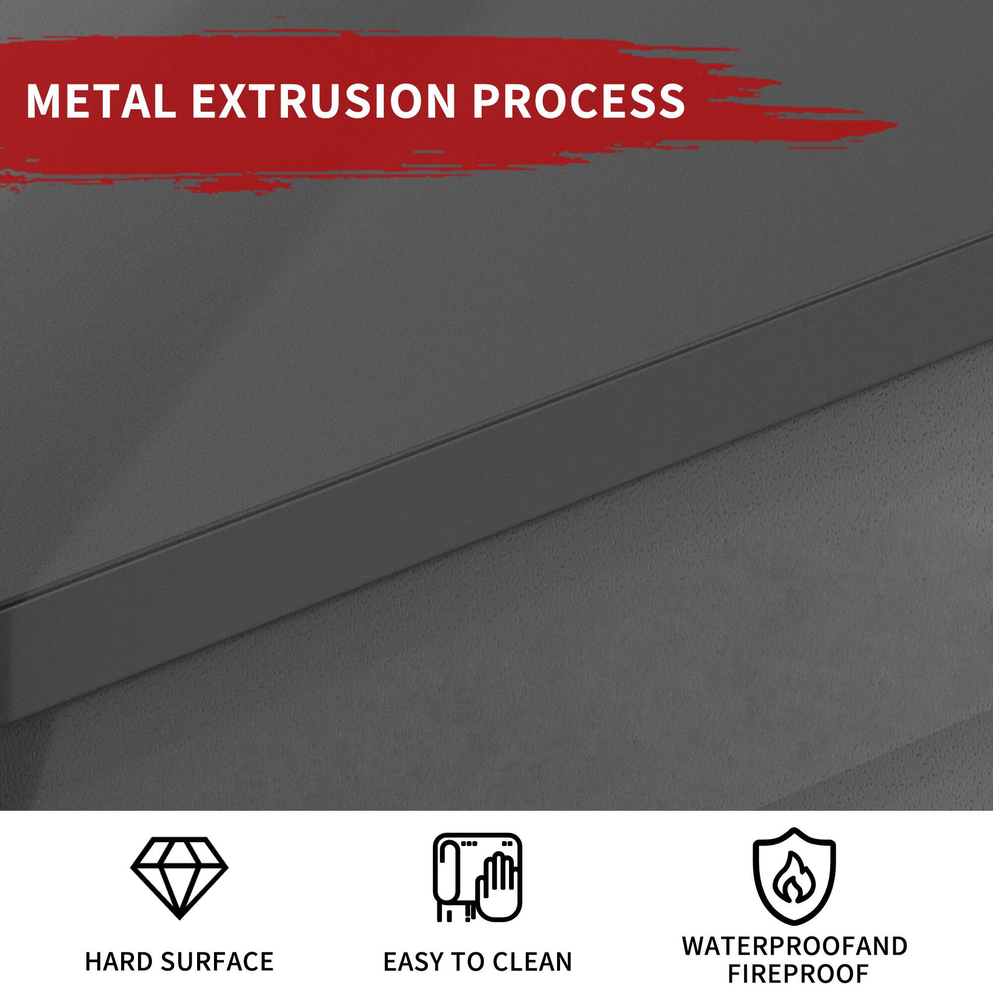 METAL EXTRUSION PROCESS

- HARD SURFACE
- EASY TO CLEAN
- WATERPROOF AND FIREPROOF