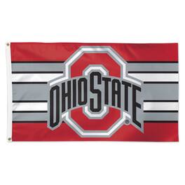 WinCraft - Ohio State Buckeyes 3' x 5' Horizontal Stripe Deluxe Single-Sided Flag - Multicolor
