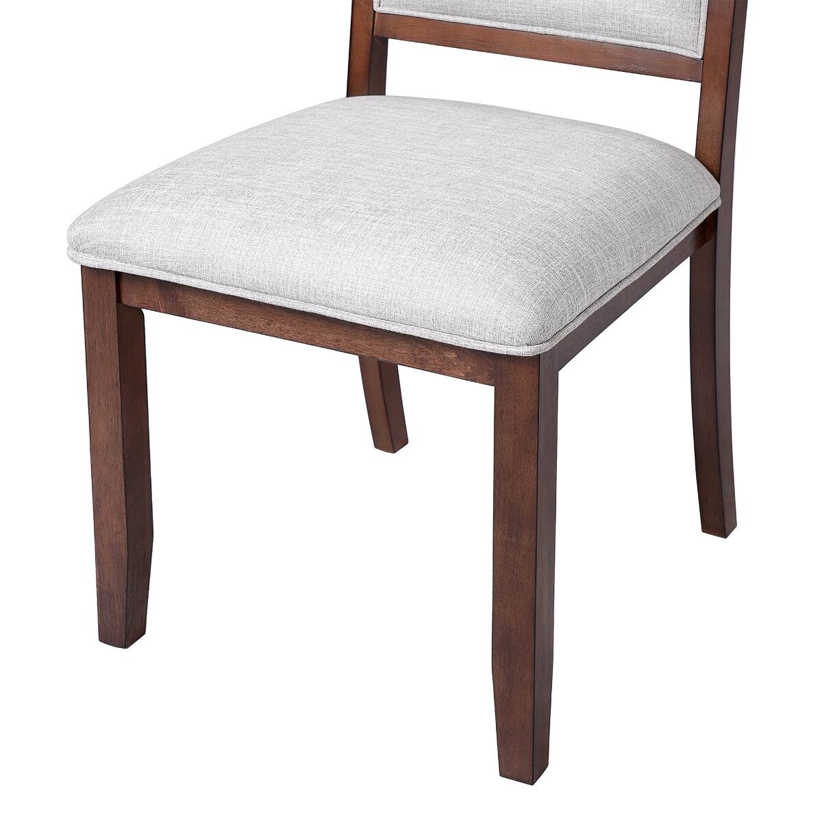 Alt View 1. Loheer - Loheer Extendable Dining Table Set with Four Upholstered Chairs, Cherry Finish - Cherry.