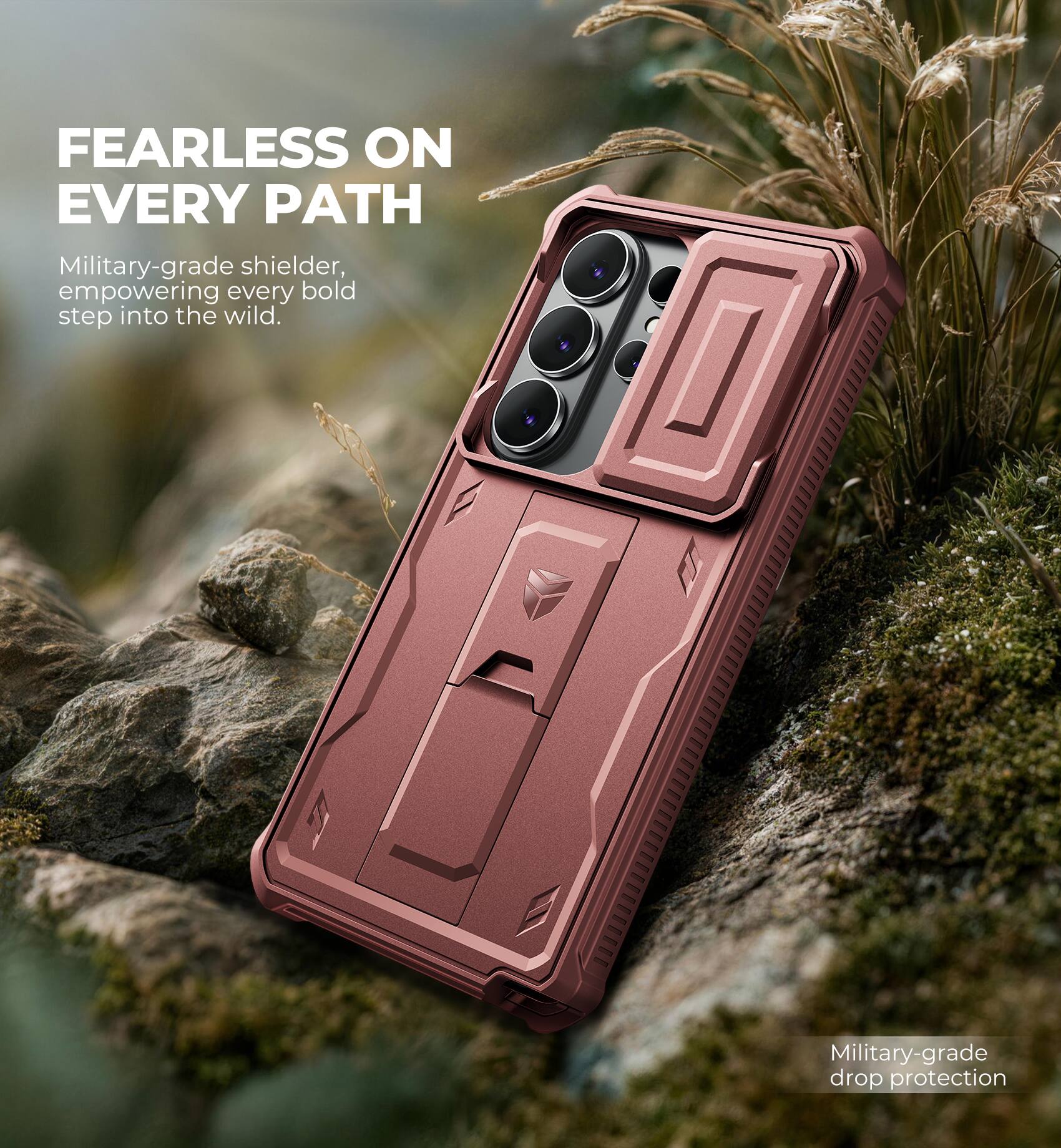 FEARLESS ON EVERY PATH

Military-grade shielder, empowering every bold step into the wild.

Military-grade drop protection