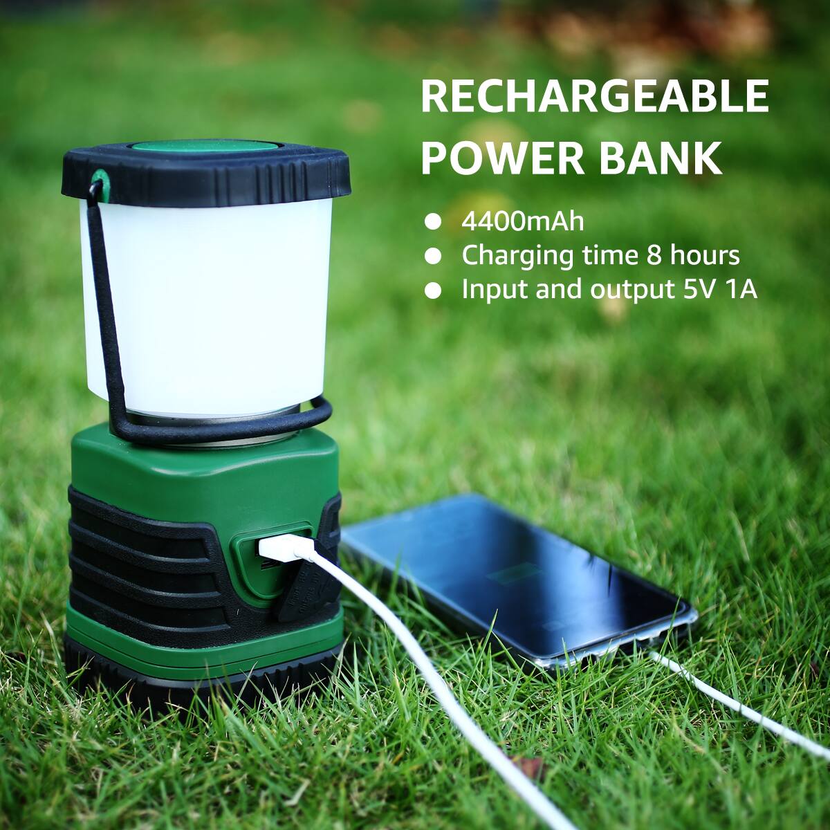 RECHARGEABLE POWER BANK
- 4400mAh
- Charging time 8 hours
- Input and output 5V 1A
