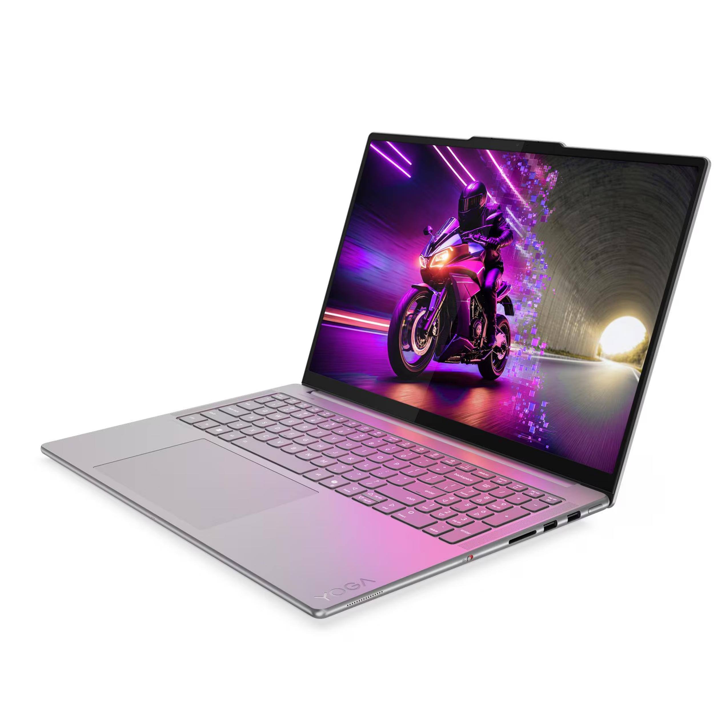 Alt View 2. Lenovo - Yoga Pro 9i 16" 2.8K OLED Touchscreen Laptop - Intel Core Ultra 9 2025 - NVIDIA GeForce RTX 5050 - 32GB RAM - 512GB - Luna Grey.