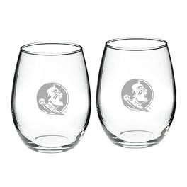 Jardine - Florida State Seminoles 21oz. 2-Piece Stemless Wine Glass Set - Multicolor