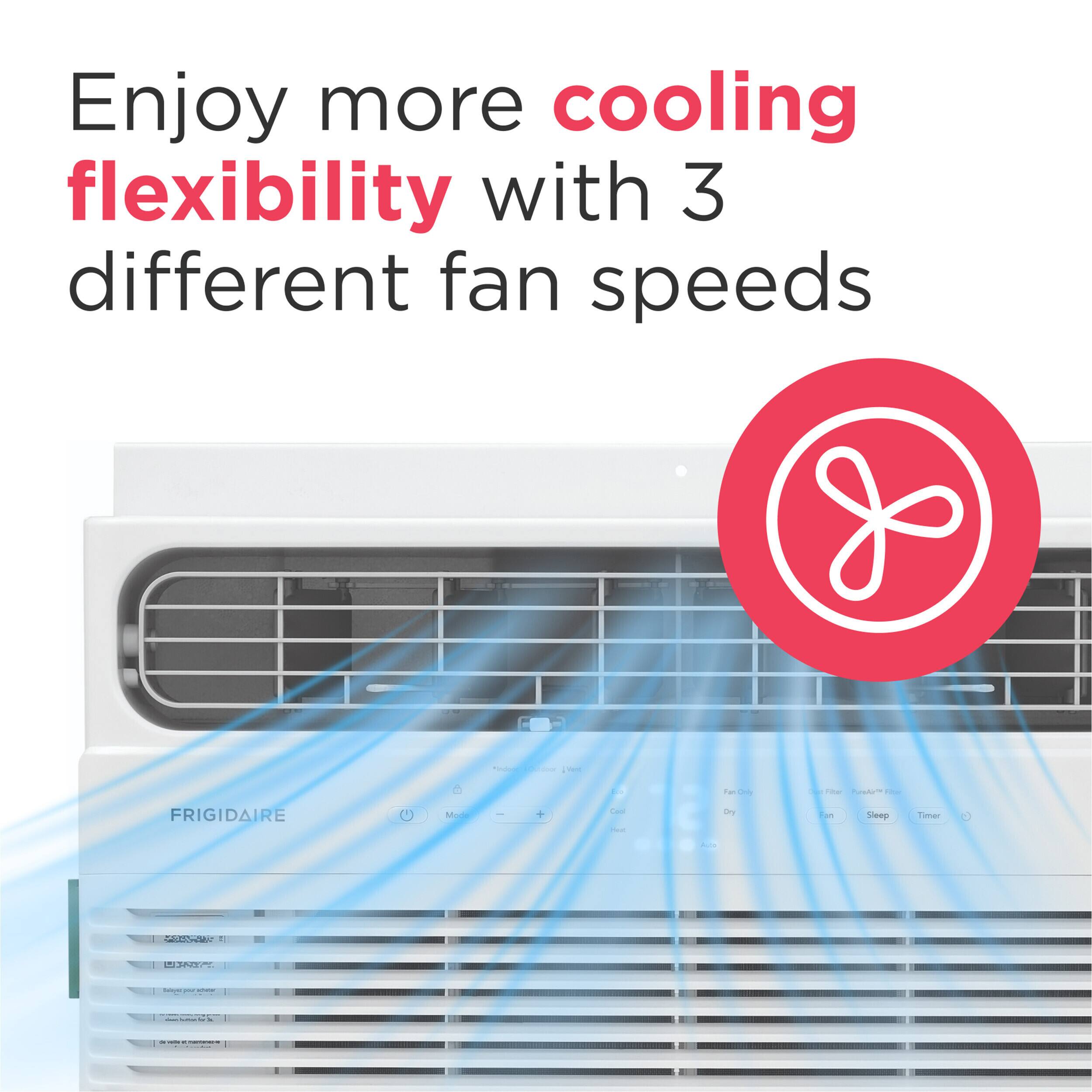 Enjoy more cooling flexibility with 3 different fan speeds

FRIGIDAIRE
