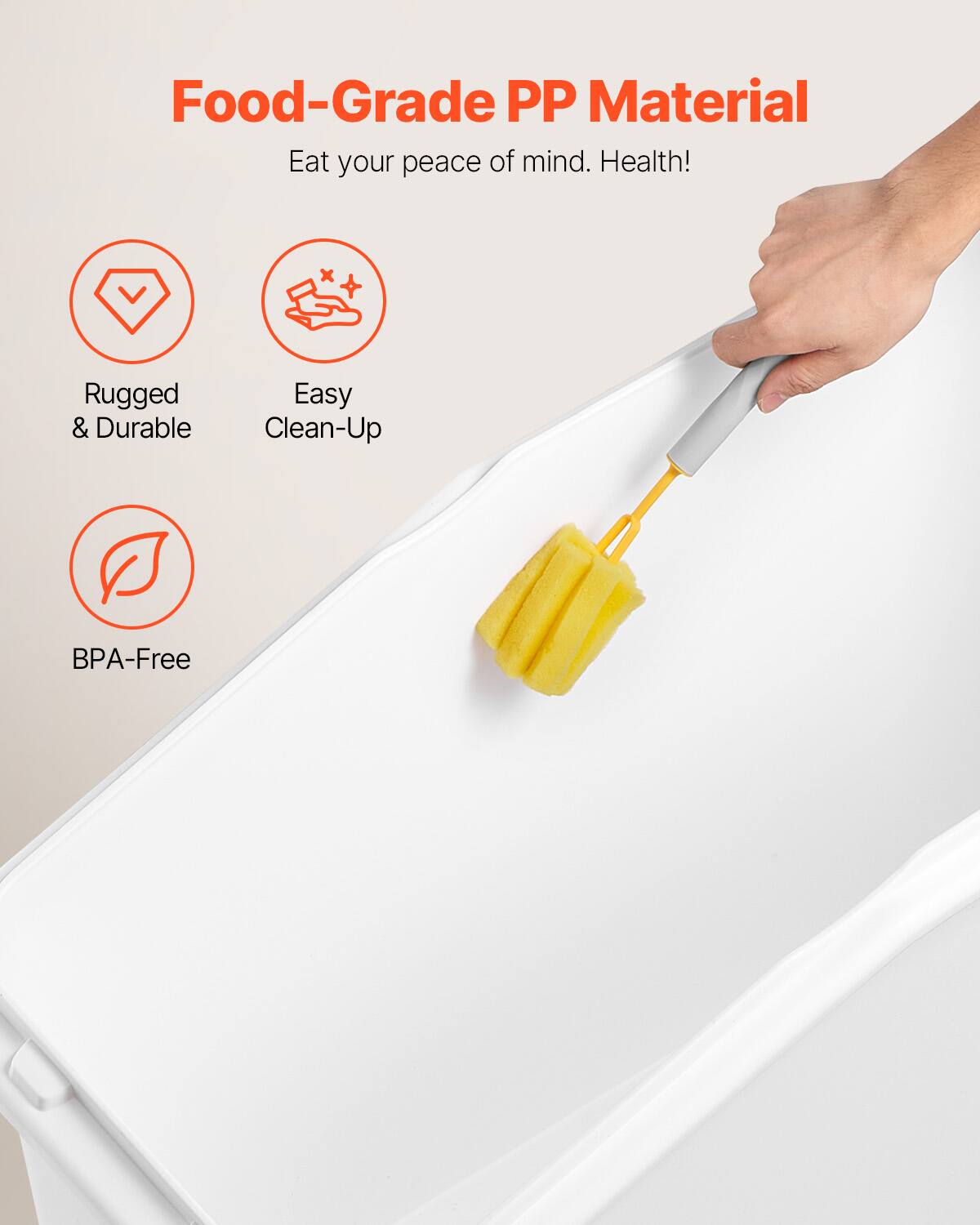 Food-Grade PP Material
Eat your peace of mind. Health!

Rugged & Durable
Easy Clean-Up
BPA-Free