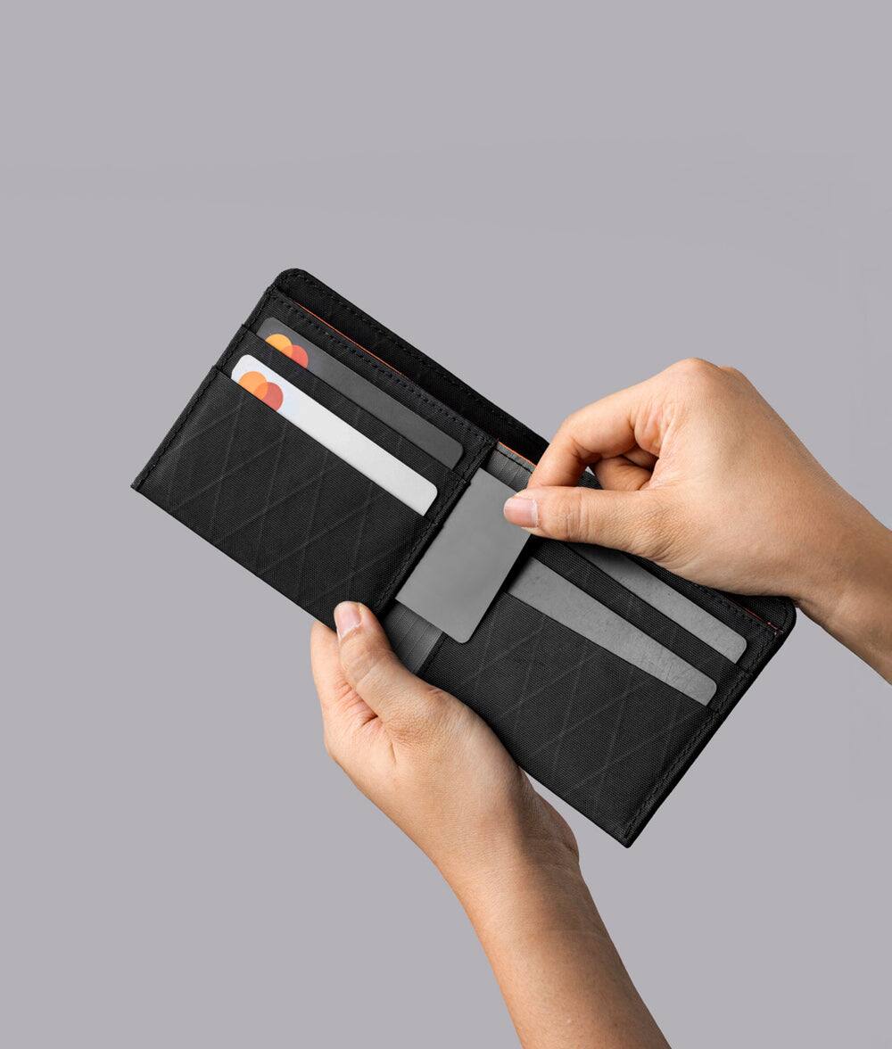 Alt View 1. ALPAKA - ARK Classic Wallet,Bifold Wallet with Magnetic Closure, RFID Protection, Global Bill Fit,Gift-Ready Box - Black X-Pac X42.