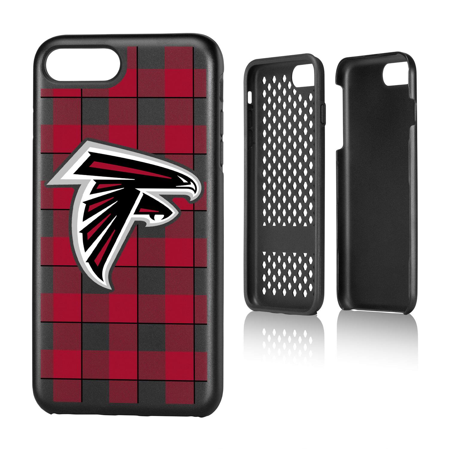 Alt View 3. Keyscaper - Atlanta Falcons iPhone Rugged Plaid Design Case - 11 Pro Max - Multicolor.