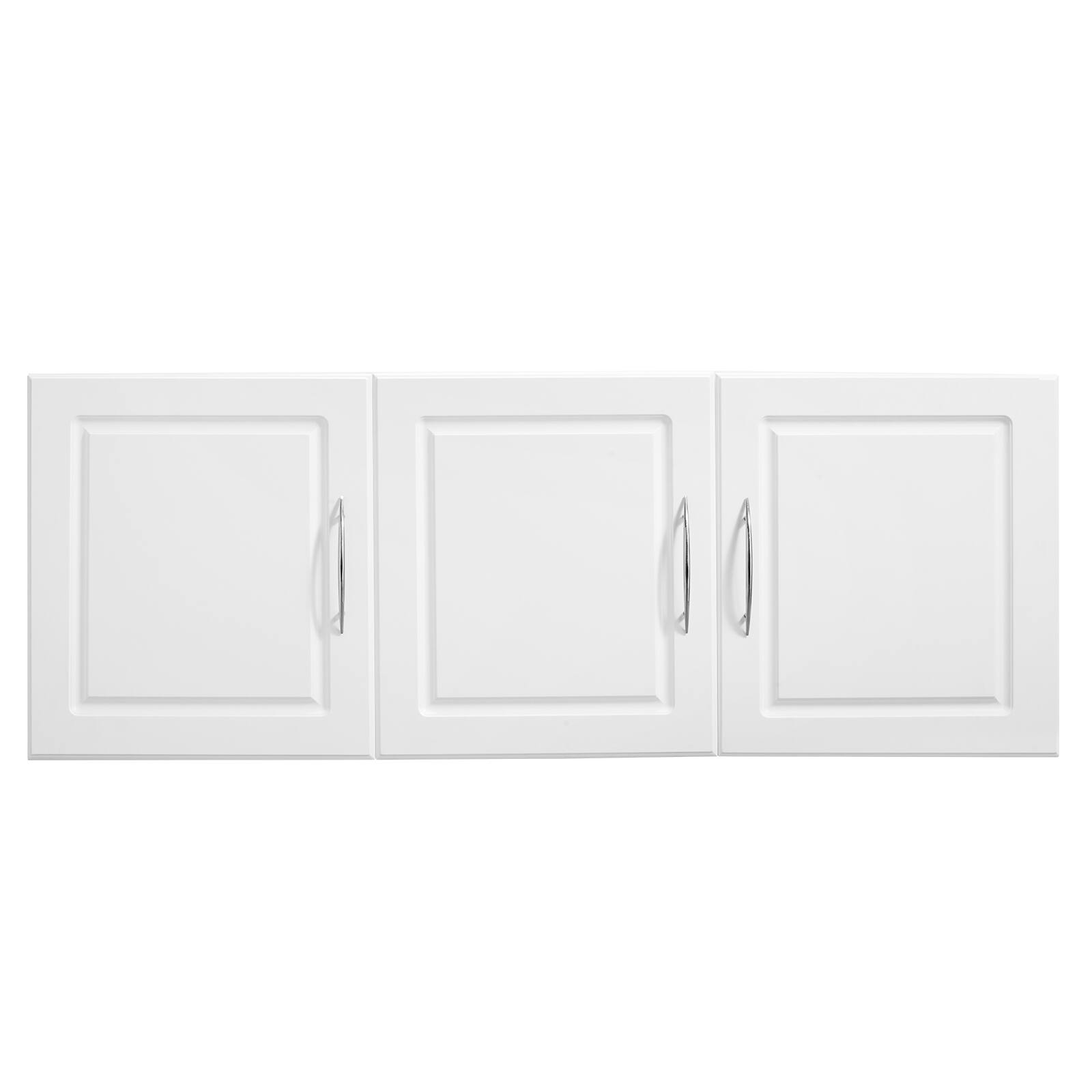 Alt View 5. VEVOR - Laundry Room Wall Cabinet, 2-Tier Wall Mounted Hanging Cabinet with Adjustable Shelf, Cupboard Storage with 3 Doors - White.