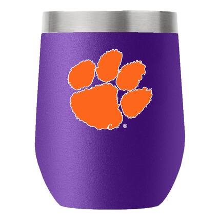 Front. Gametime Sidekicks - Clemson Tigers 12oz. Stemless Tumbler - Multicolor.