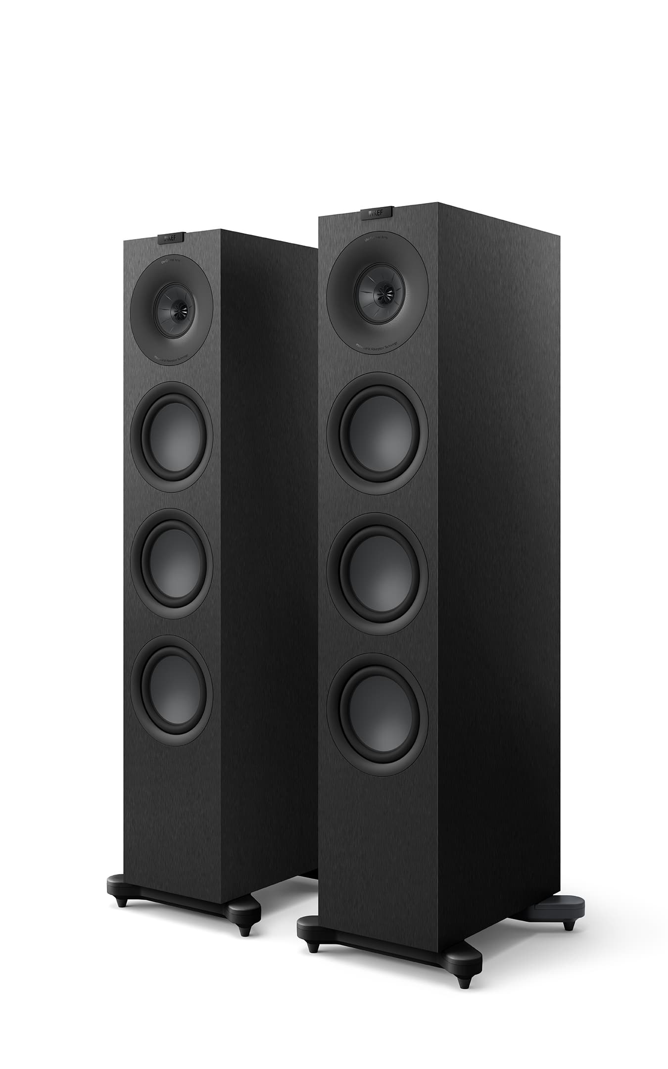 Angle. KEF - Q11 Meta Floorstanding Speaker (Each) - Black.