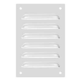 Unique Bargains - 6"x4" Aluminum Vent Cover, Screen Air Grille Ventilation Cover HVAC Louvered Grill Built-in Mesh for Home - Silver