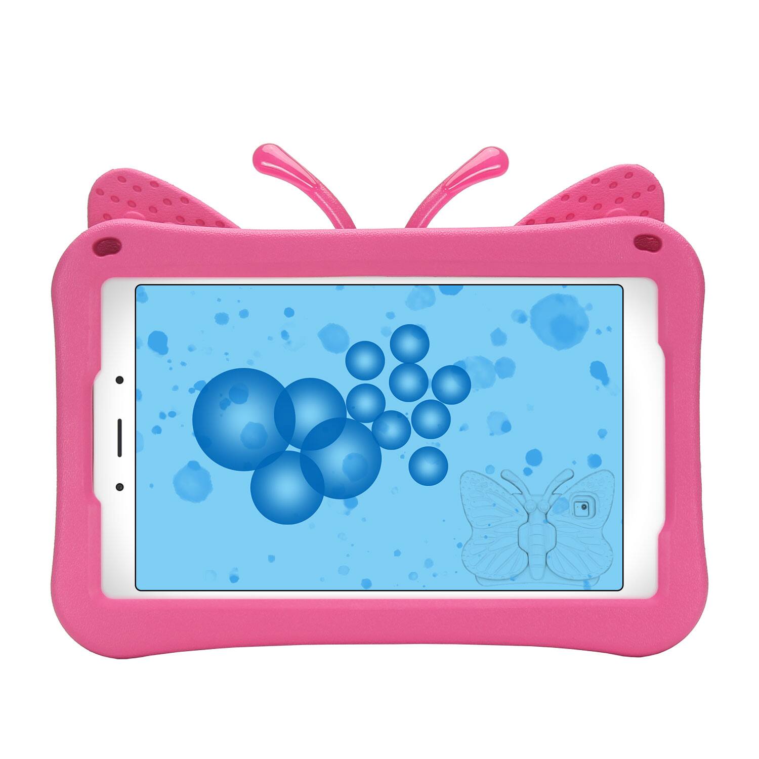 Left. Dteck - Kids Butterfly Case for Samsung Galaxy Tab A9 8.7" 2023 & Tab A7 Lite 8.7" 2021,3D Cartoon EVA Shockproof Stand Cover - Rose.