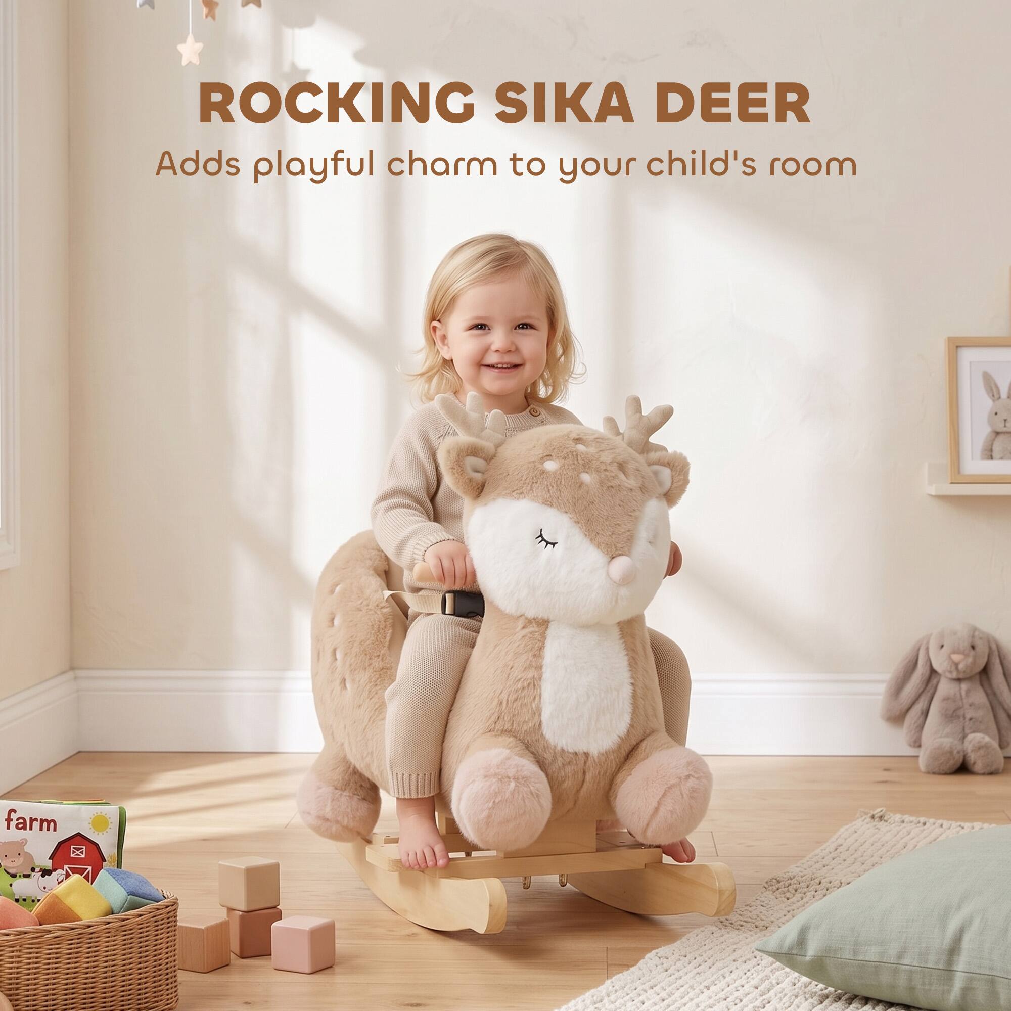 ROCKING SIKA DEER  
Adds playful charm to your child's room