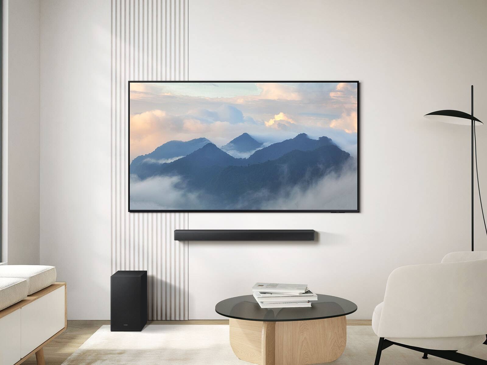 Alt View 7. Samsung - HW-B620F 3.1 Channel Soundbar with Subwoofer, 300 Watts power, Voice enhance mode, Game mode, HDMI ARC - Black.