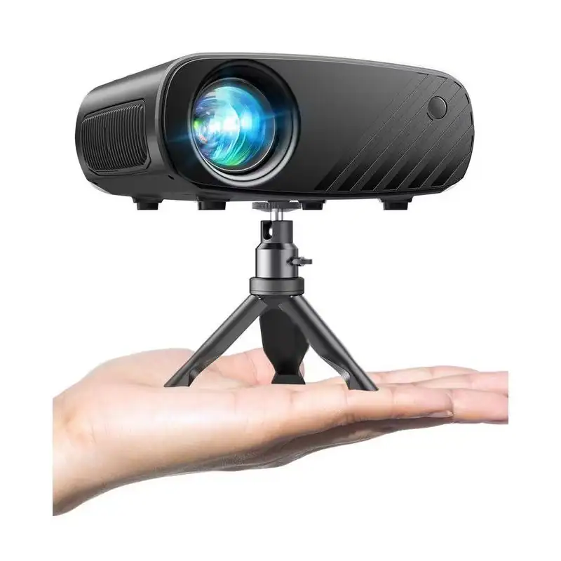 Elephas - 2024 Mini Projector: 1080P HD, 8000L, Portable with Tripod, Compatible with iPhone/Android/Windows/HDMI/USB - Black