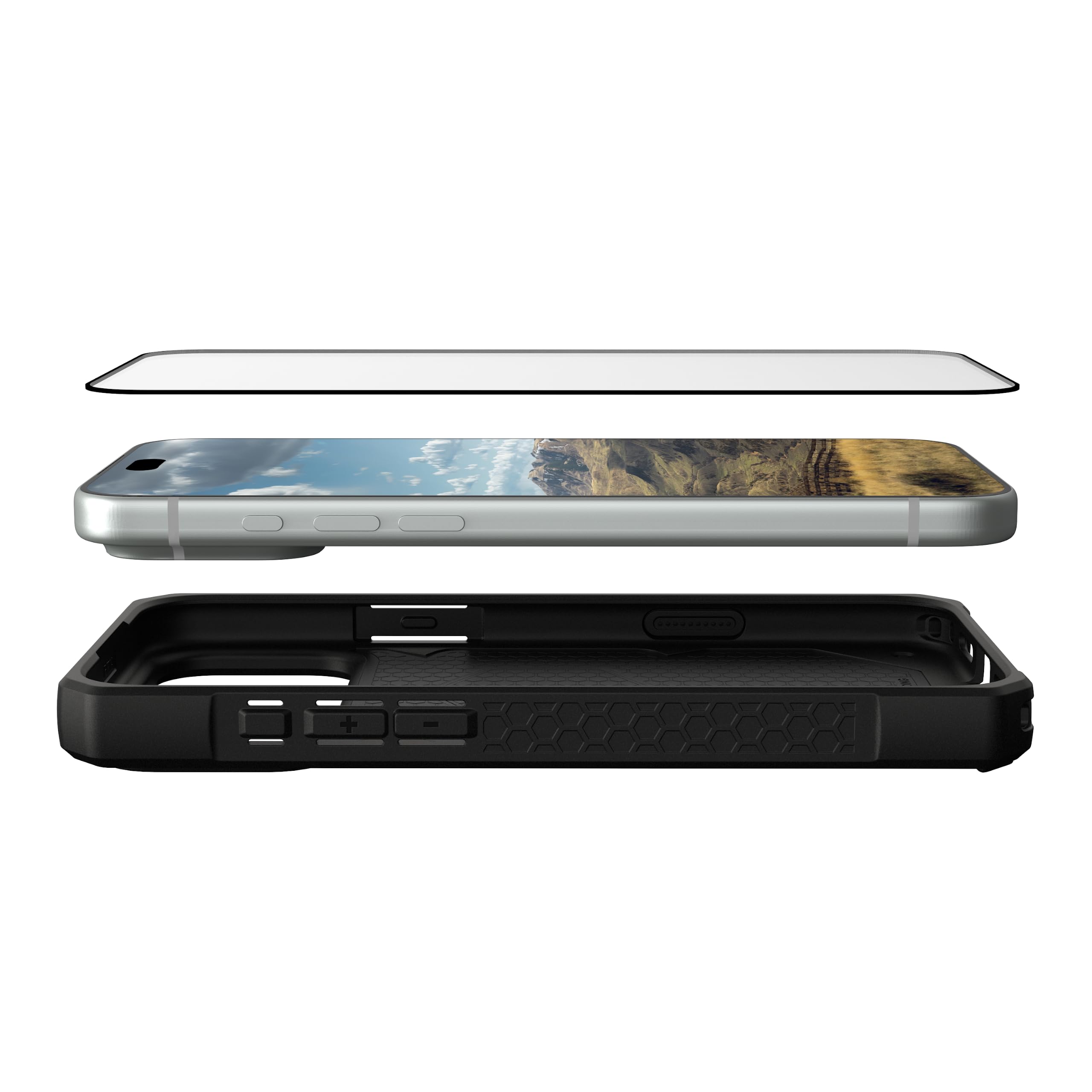 Alt View 4. UAG - iPhone 18 Pro Max/17 Pro Max Screen Protector, Tempered Glass, Glass Shield LT - Clear.