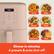 Air fry, Bake, Roast, Reheat, Dehydrate, Broil, Dinner in minutes 6 presets & auto shut-off