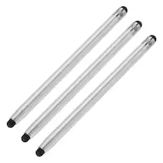 Front. Unique Bargains - 3pcs Stylus Pens for Touch Screens Dual Rubber Tips Capacitive Stylus Universal Tablet Pen Sensitivity Precision - Silver.