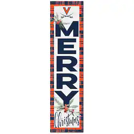 Jardine - Virginia Cavaliers 12'' x 48'' Outdoor Christmas Leaner - White